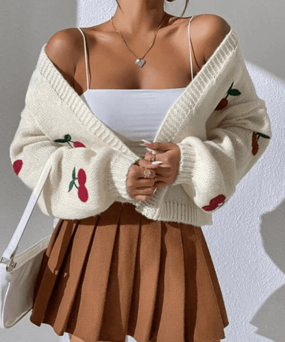 Cherry Knit Cardigan