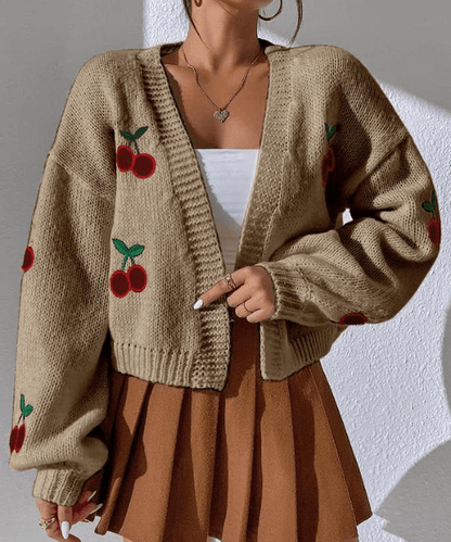 Cherry Knit Cardigan